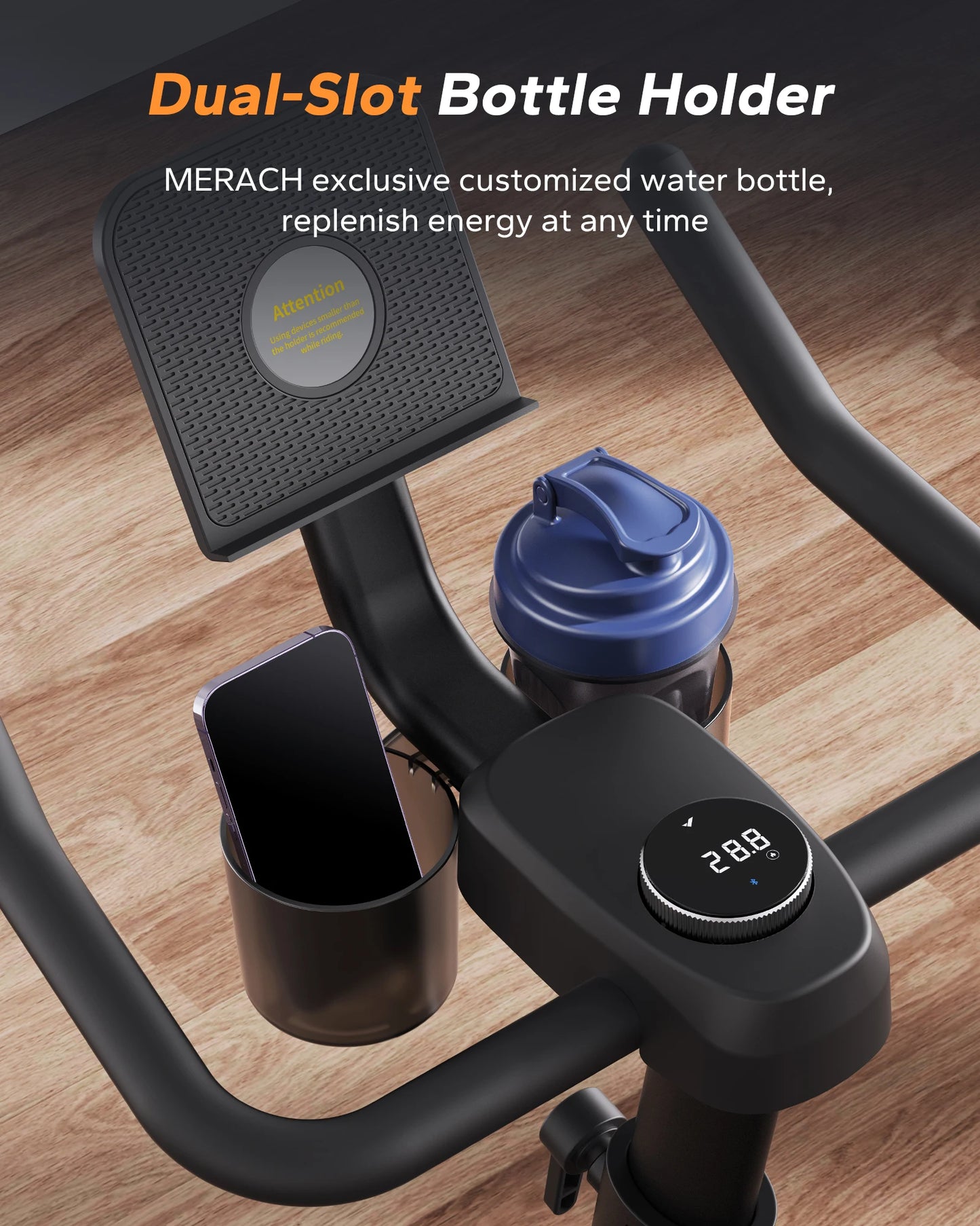 MERACH B2 Magnetic Exercise Bike – Low Noise Indoor Cycling with Fitness App & Brake Pad