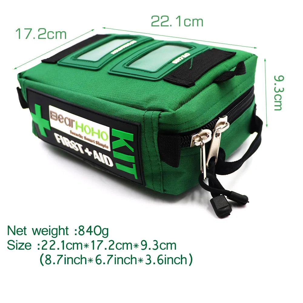 Compact 3-Section First Aid Kit Bag – Lightweight Emergency Medical Rescue Kit for Outdoors, Car, School & Hiking