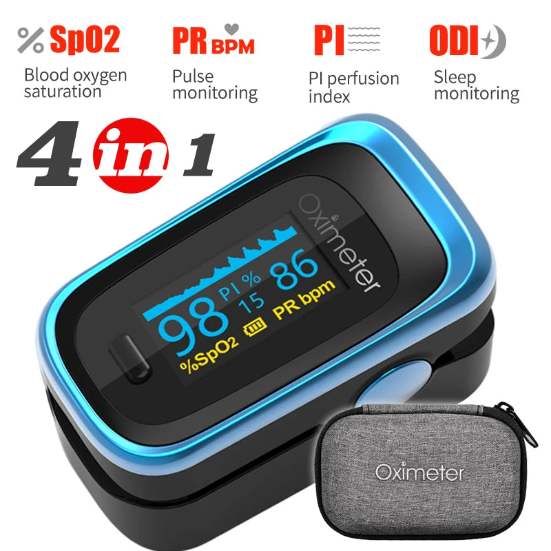 Kiuzou OLED Finger Pulse Oximeter with Sleep Monitor – Portable SPO2 & PR Tracker