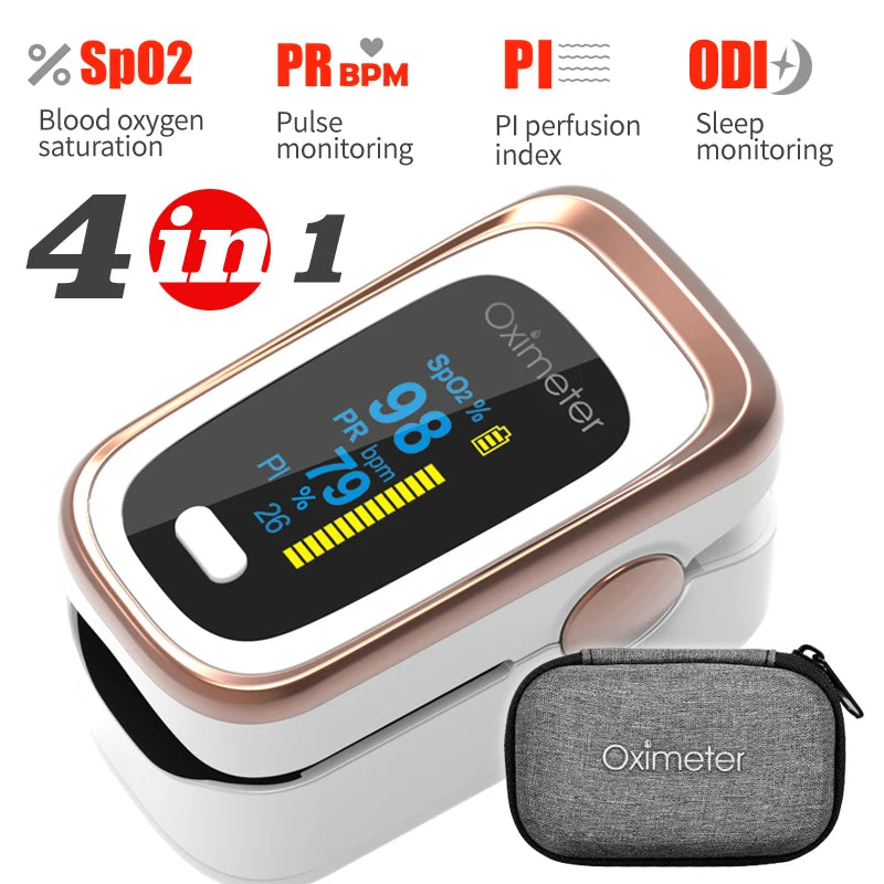 Kiuzou OLED Finger Pulse Oximeter with Sleep Monitor – Portable SPO2 & PR Tracker