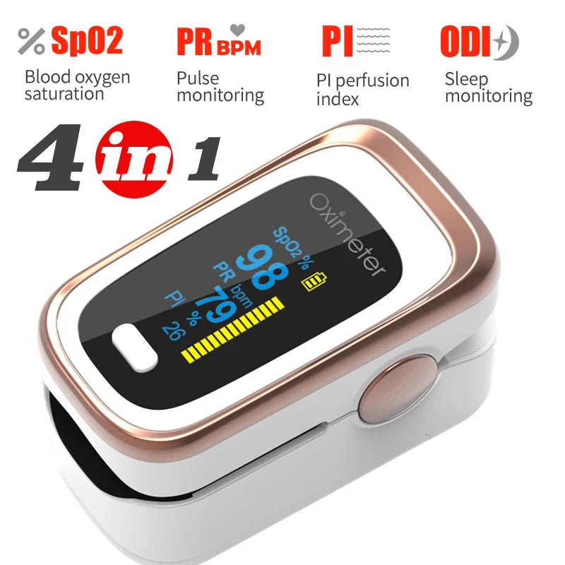 Kiuzou OLED Finger Pulse Oximeter with Sleep Monitor – Portable SPO2 & PR Tracker