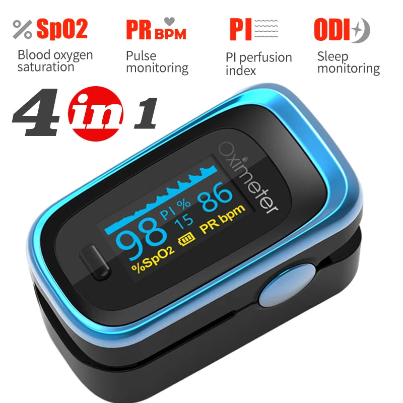Kiuzou OLED Finger Pulse Oximeter with Sleep Monitor – Portable SPO2 & PR Tracker