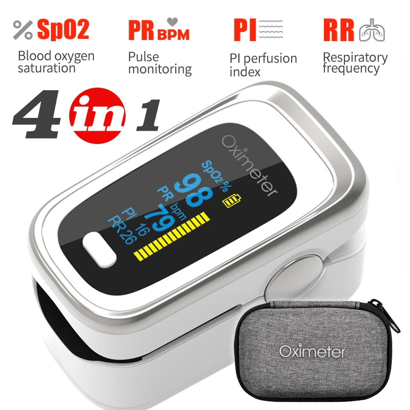 Kiuzou OLED Finger Pulse Oximeter with Sleep Monitor – Portable SPO2 & PR Tracker