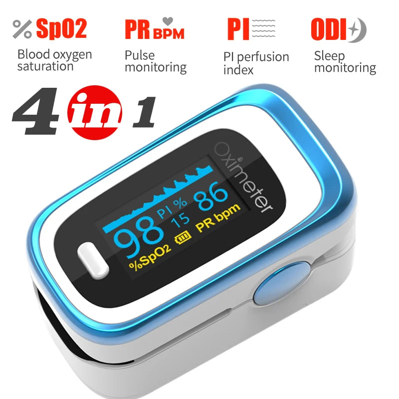 Kiuzou OLED Finger Pulse Oximeter with Sleep Monitor – Portable SPO2 & PR Tracker