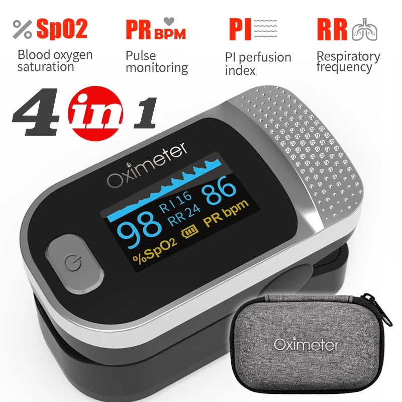 Kiuzou OLED Finger Pulse Oximeter with Sleep Monitor – Portable SPO2 & PR Tracker