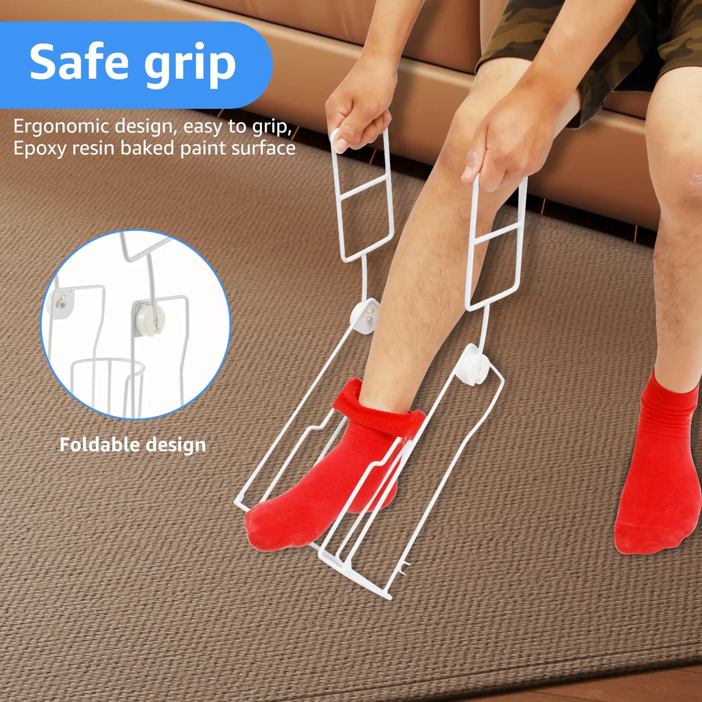 Flexible Sock Aid Slider – No-Bend Sock Helper Tool for Easy Sock Wearing, Men & Women Elderly Care