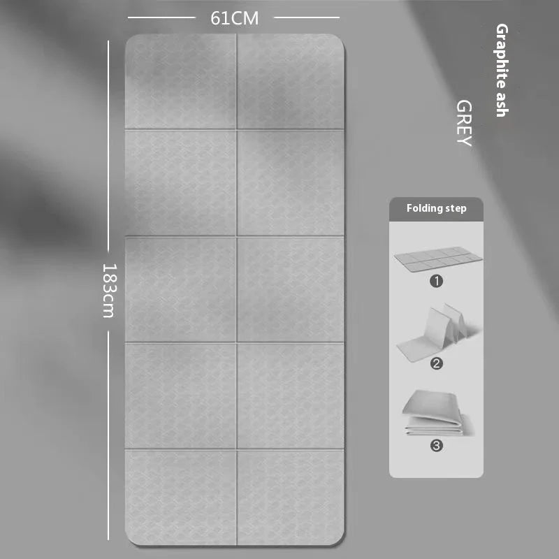 Foldable Anti-Slip Yoga & Nap Mat – Portable Thick Fitness Floor Mat for Home, Kids, and Students