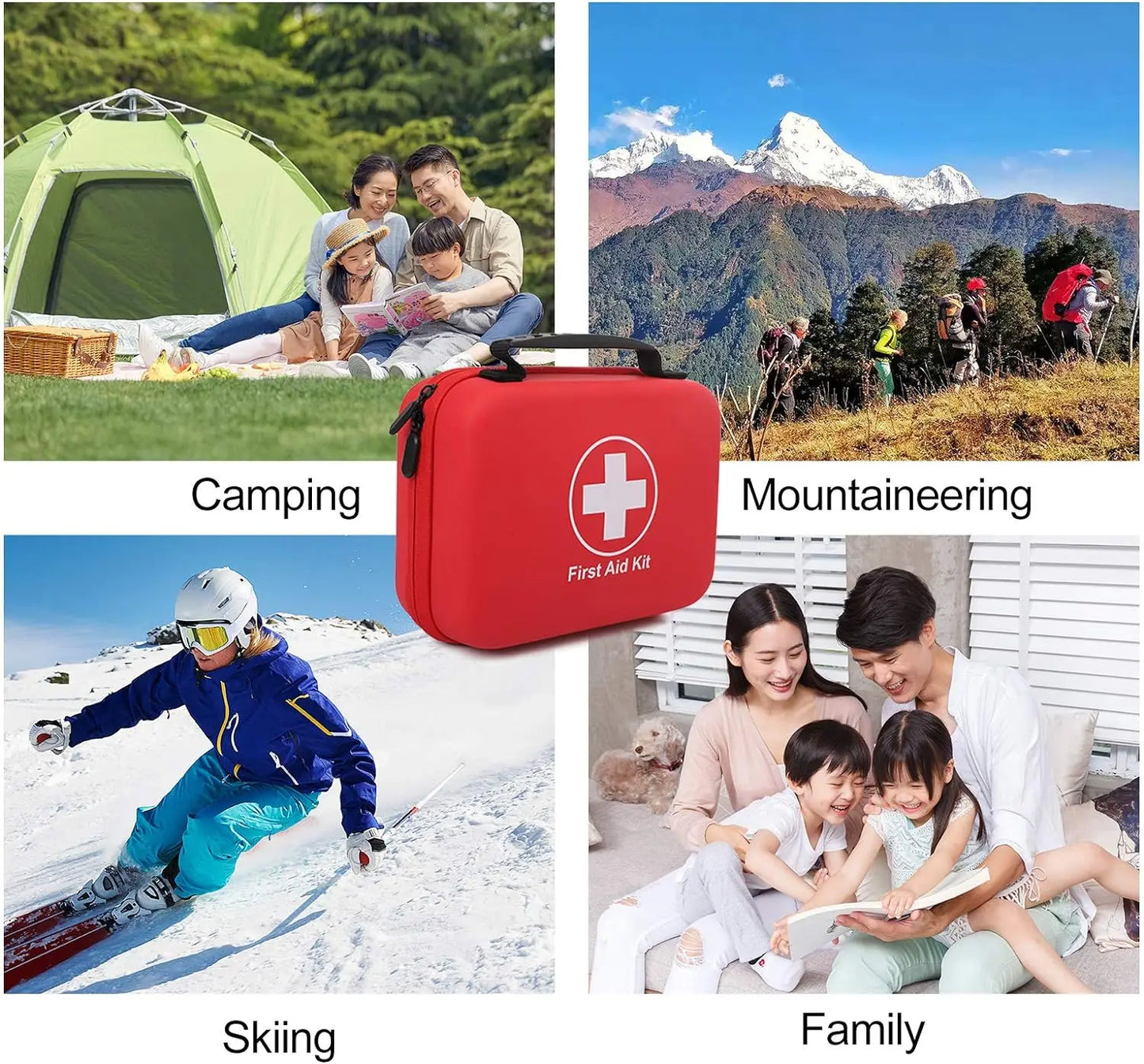 Portable First Aid Kit – Compact Emergency Survival Kit for Outdoor, Hiking, Car Travel & Camping (No Medication Included)