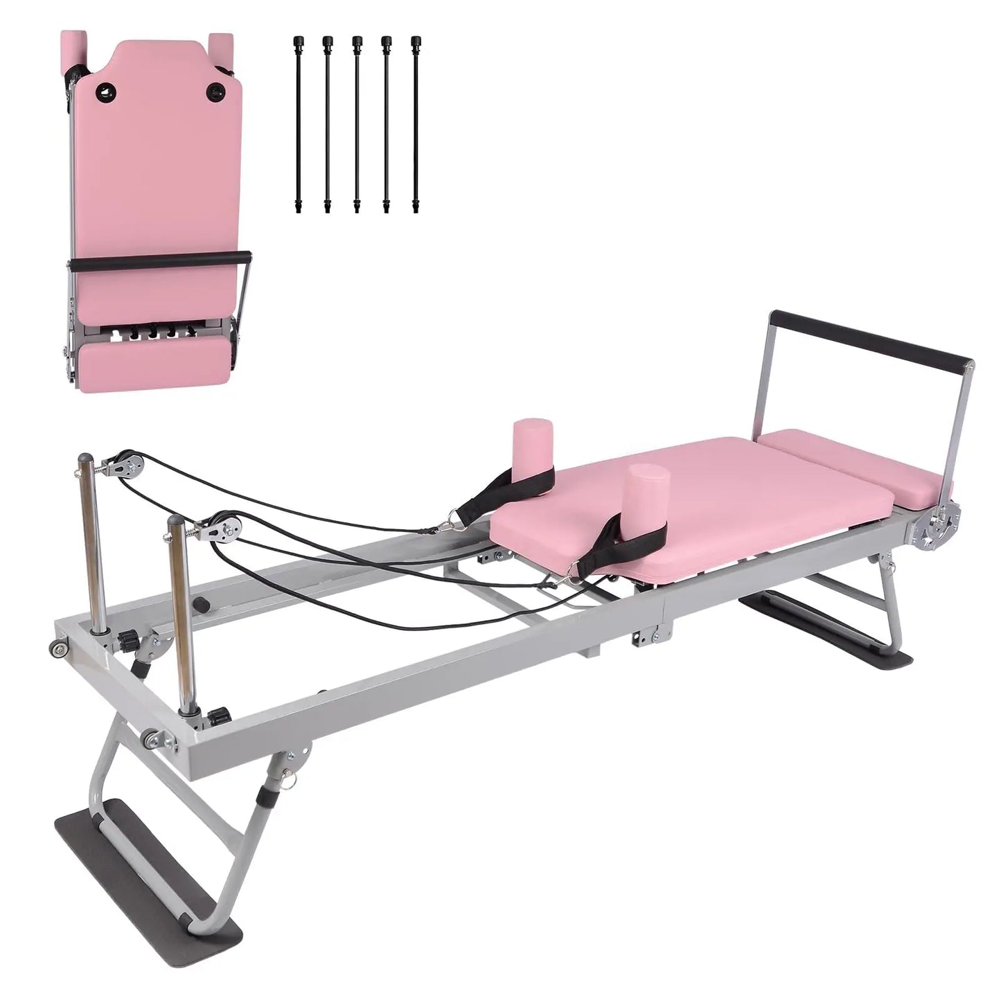 Foldable Pilates Reformer Machine – Home & Gym Equipment for Beginners & Advanced (Up to 250 lbs)
