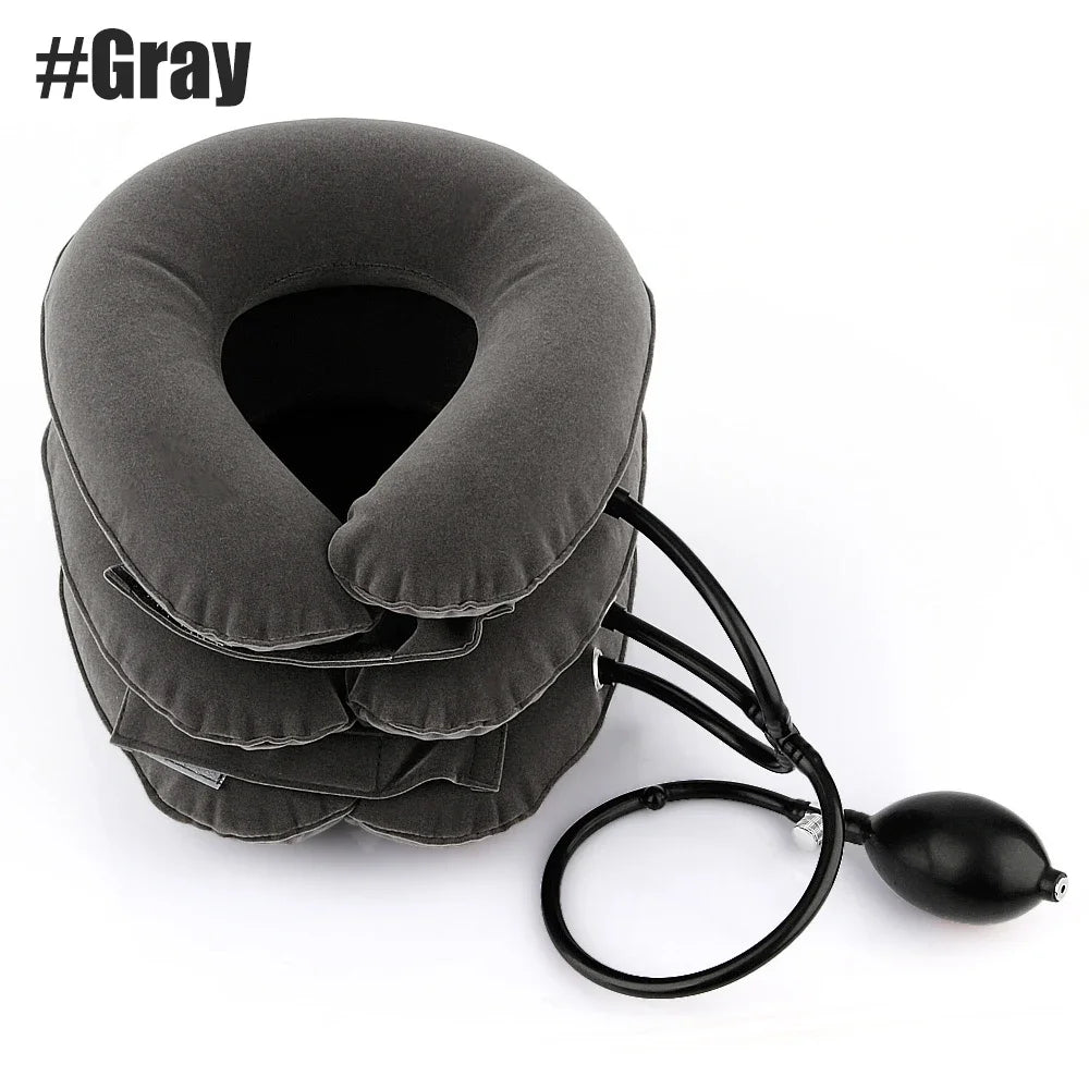nflatable Cervical Neck Stretcher – Home Spinal Traction Device for Pain Relief & Muscle Strain Recovery