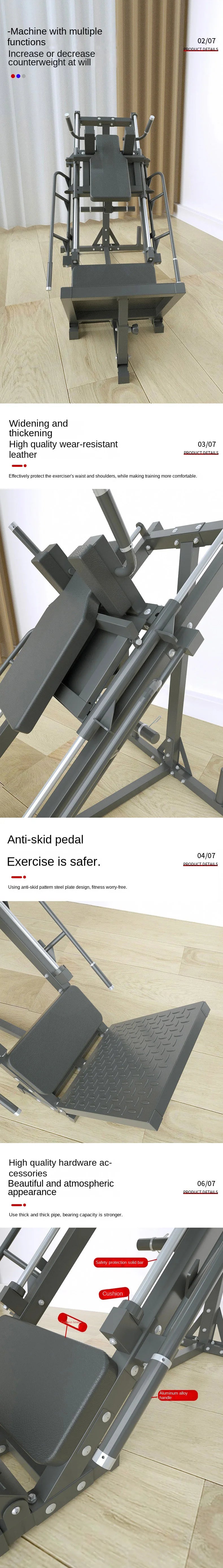 MIYAUP Dual-Function Reverse Kick & Squat Machine – Commercial Gym Leg Strength Trainer