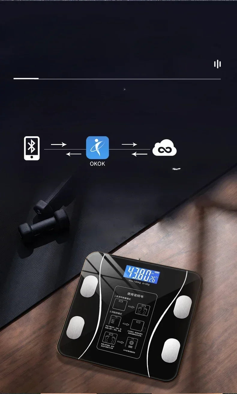 Smart Bluetooth Body Fat Scale – Ultra-Precise Electronic Weight & Body Management