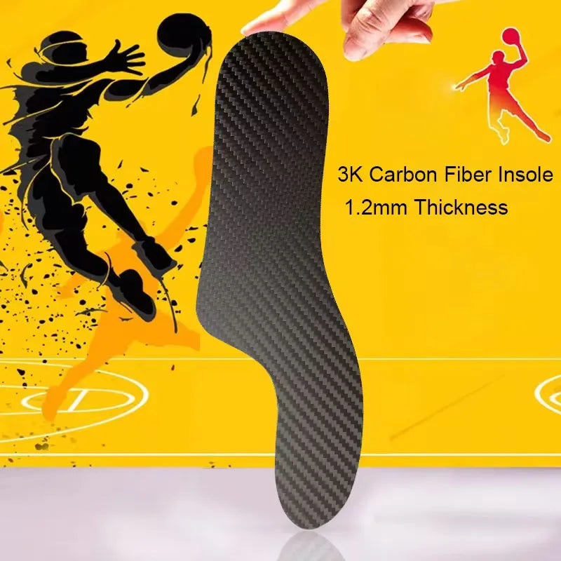 1 Pair Carbon Fiber 3K Plate Insoles – Support for Morton's Toe, Turf Toe, Hallux Rigidus, Arthritis & Limitus – Running & Hiking