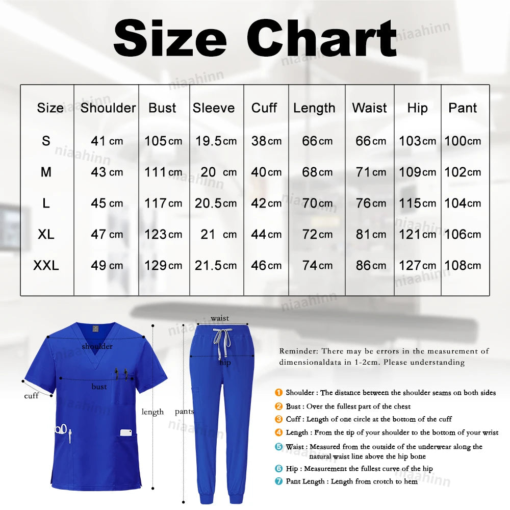Wholesale Unisex Medical Jogger Scrub Set with Accessories