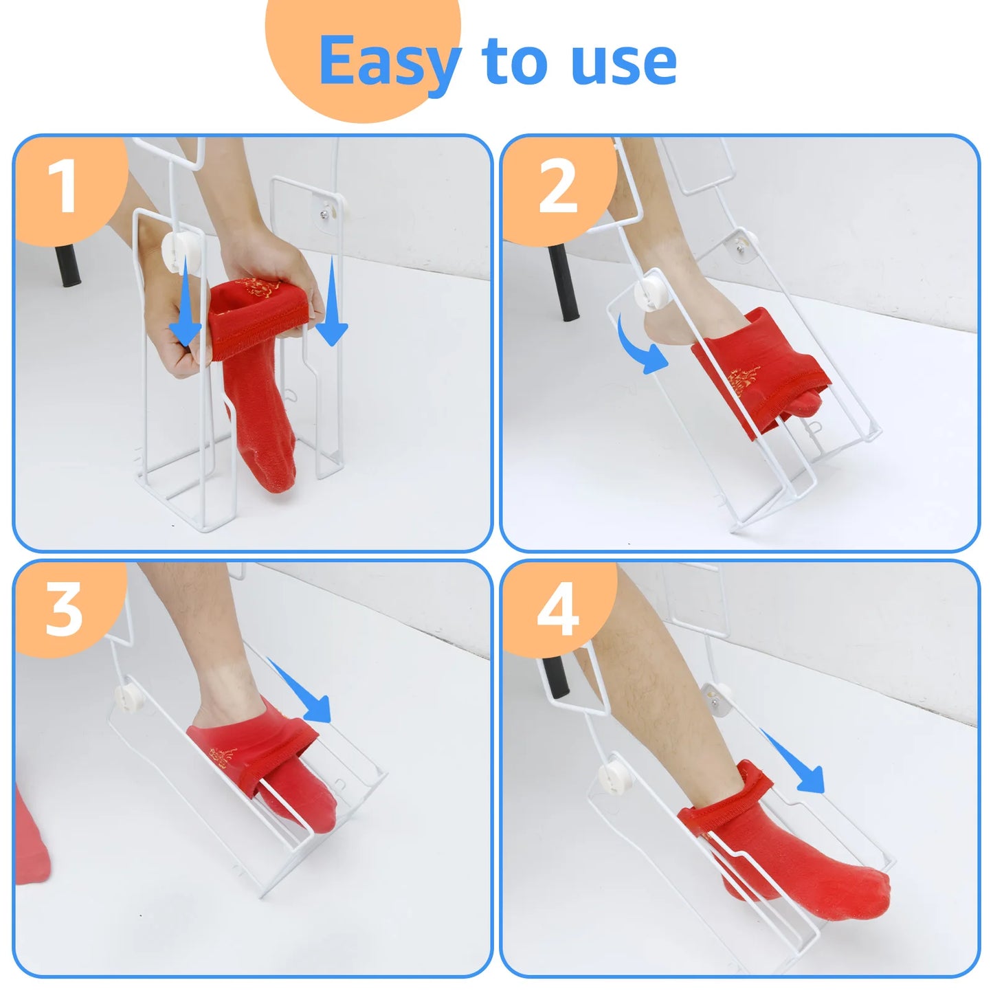 Flexible Sock Aid Slider – No-Bend Sock Helper Tool for Easy Sock Wearing, Men & Women Elderly Care