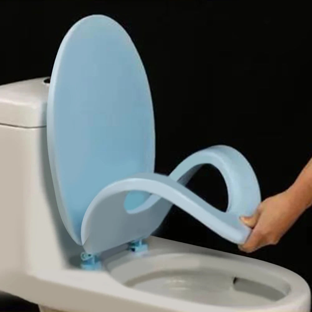 Round Soft-Close Toilet Seat – Comfortable Cushion Bathroom Replacement for Standard Toilets