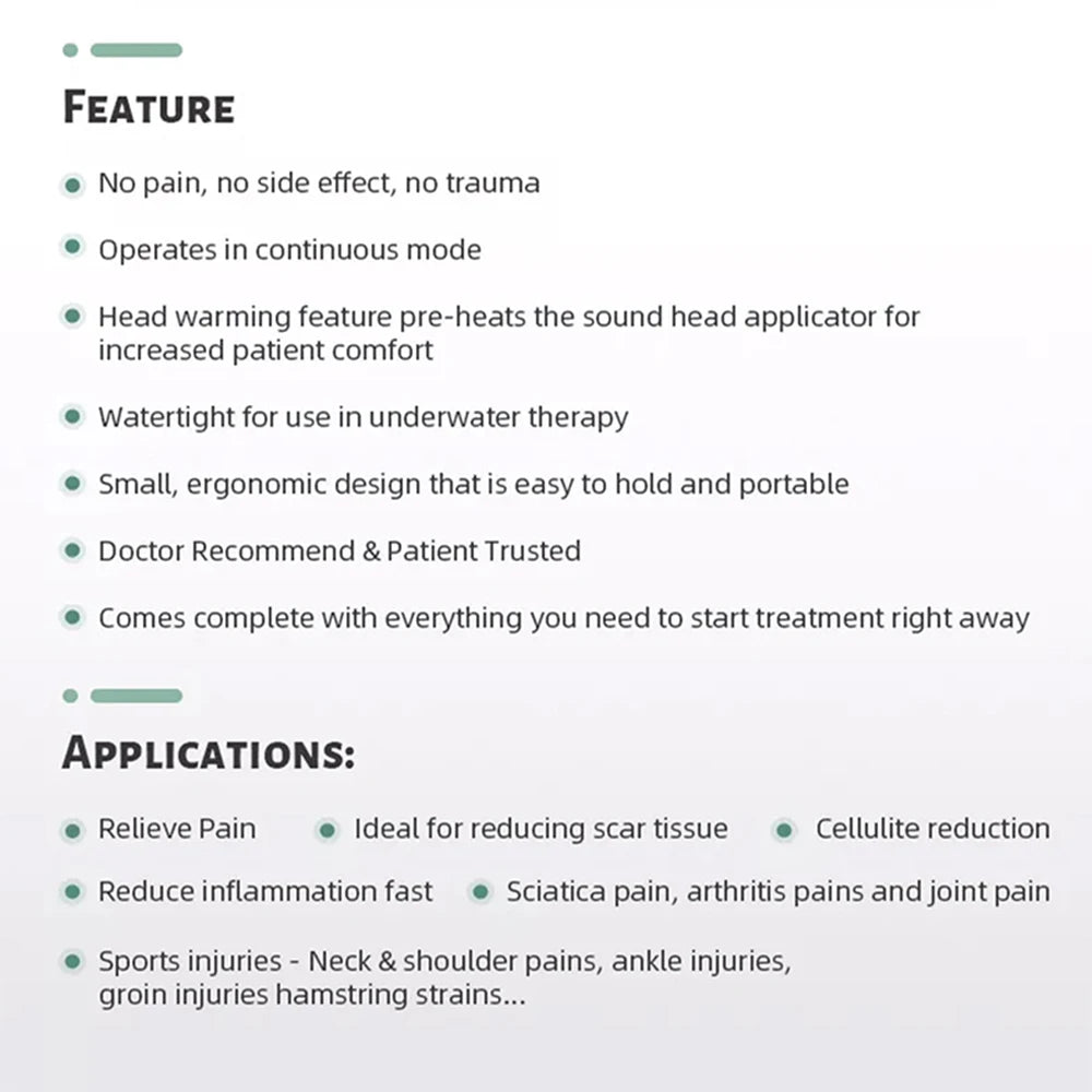 Portable Ultrasound Therapy Machine – Pain Relief & Physiotherapy Device for Arthritis