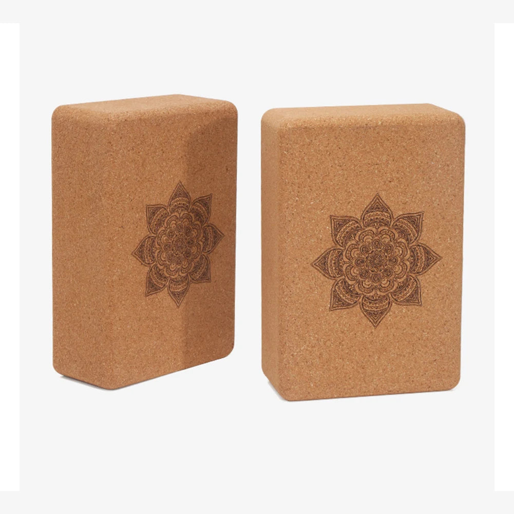 Natural Cork Yoga Block – Eco-Friendly, Non-Slip High-Strength Wood Block for Fitness & Stretching