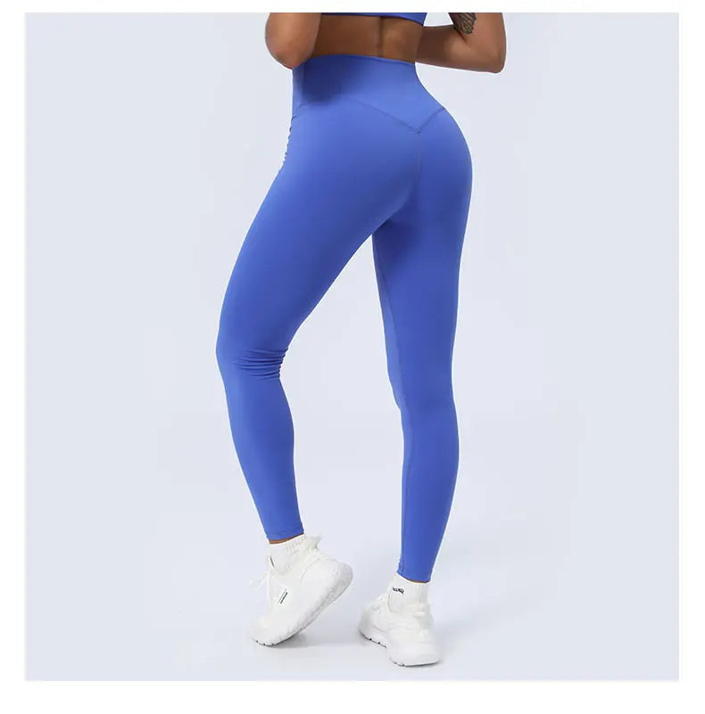 Women’s Seamless Fold-Over Fitness Leggings – Running & Yoga Pants with Butt-Lifting Design