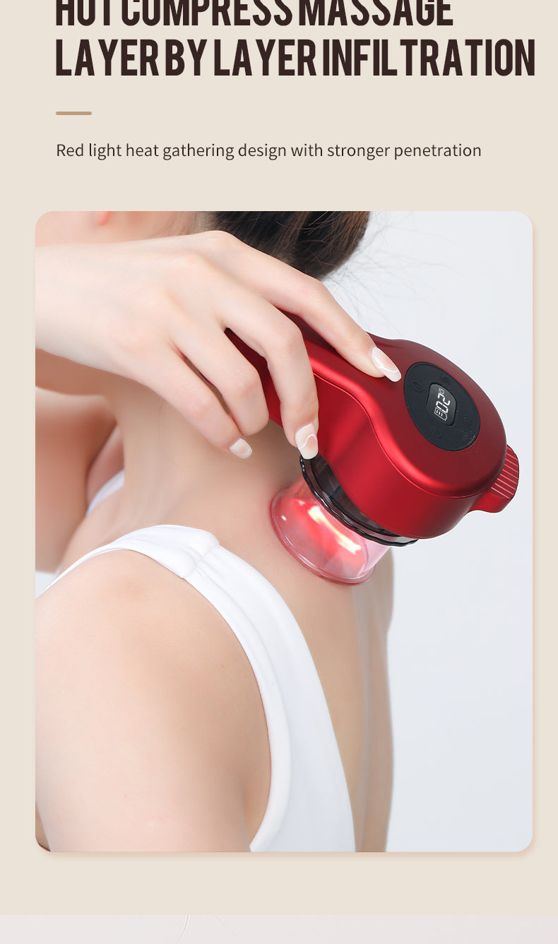 Electric Cupping Therapy Device – Negative Pressure Scraping & Massage for Back, Neck & Shoulders