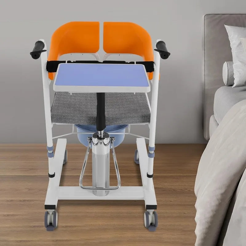 Hydraulic Patient Lifter with 180° Split Seat – Senior Wheelchair Lift & Transport Chair (100kg Capacity)