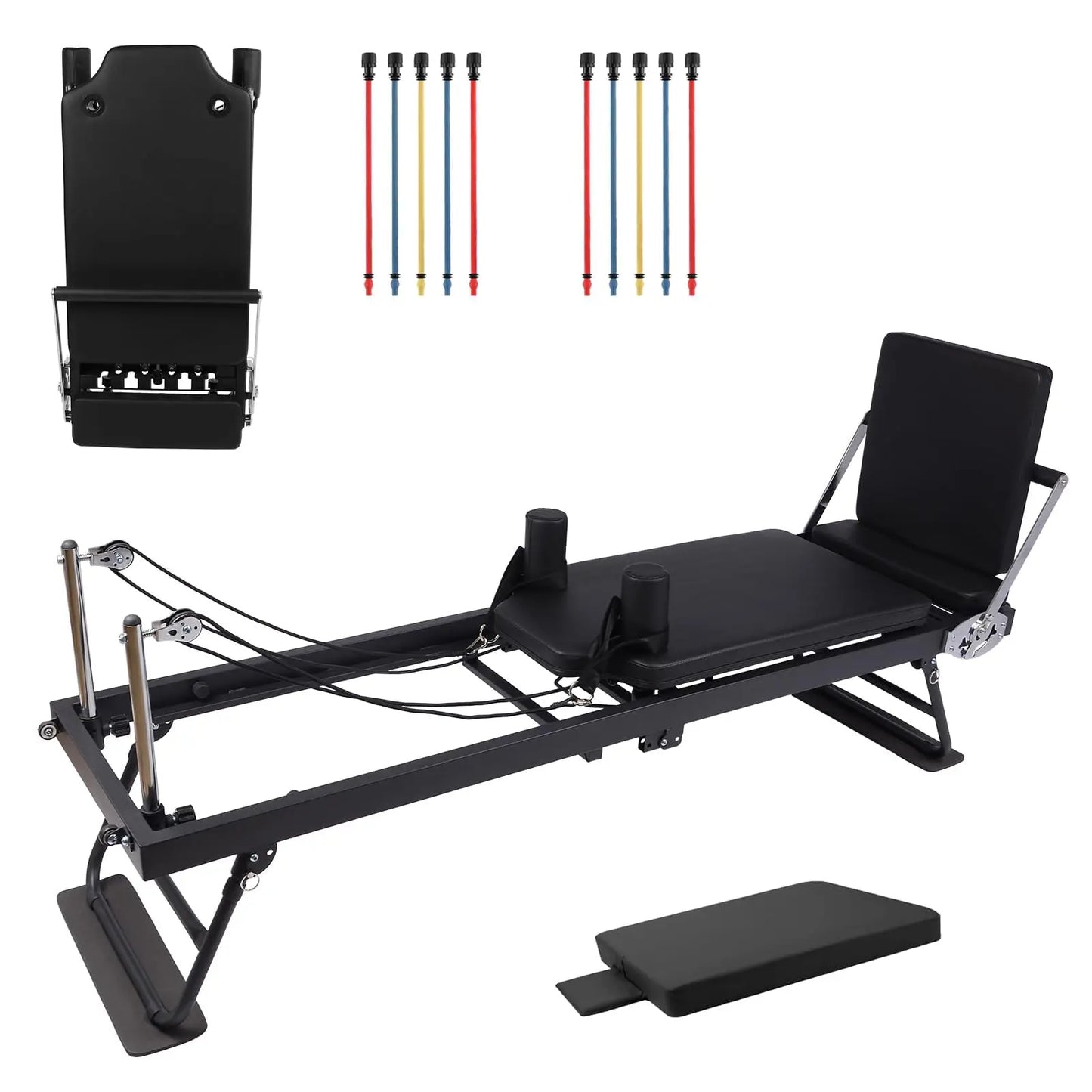 Foldable Pilates Reformer Machine – Home & Gym Equipment for Beginners & Advanced (Up to 250 lbs)
