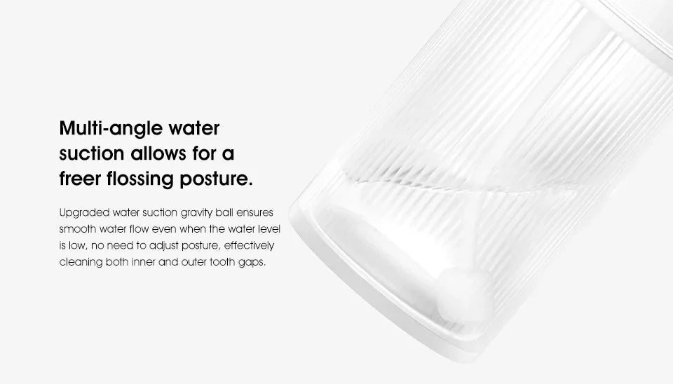 Xiaomi Mijia Portable Oral Irrigator 2 – USB Rechargeable Water Flosser (200 ml, 4 Modes, 4 Nozzles)