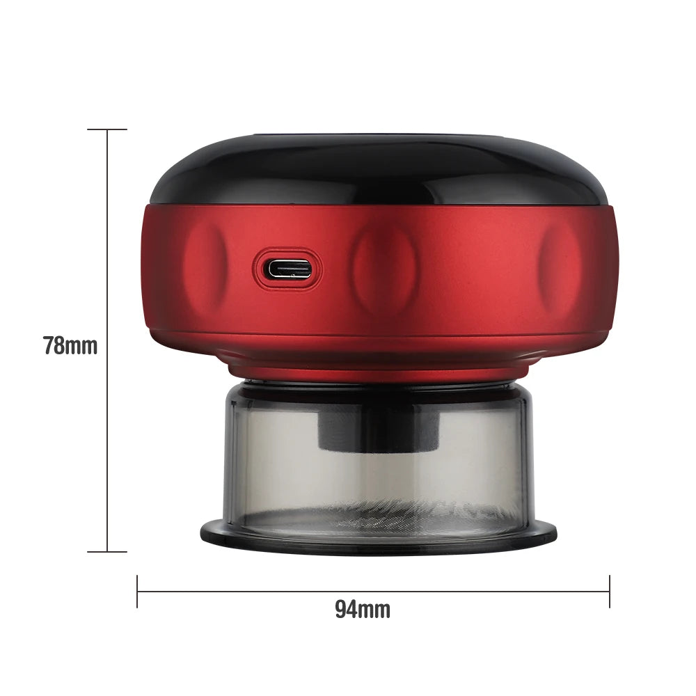 Smart Electric Vacuum Cupping Massager – Heating Suction Cup Device for Body, Back, Neck & Arms