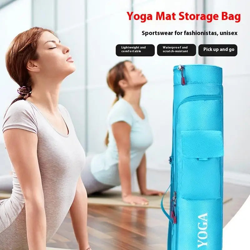Large-Capacity Nylon Yoga Mat Storage Bag – Lightweight Multifunctional Fitness Mat Holder for Women