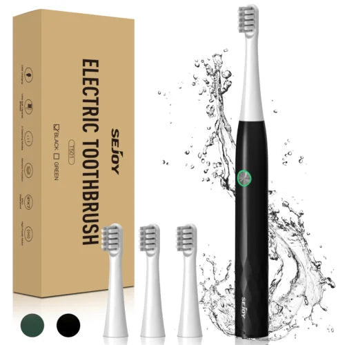 SEJOY Sonic Electric Toothbrush – Smart Rechargeable Toothbrush with 3 Modes, IPX7 Waterproof, for Deep Oral Cleaning