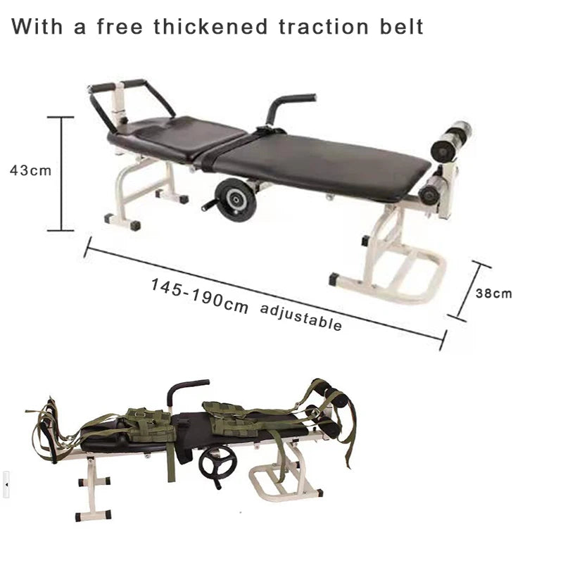 MIYAUP 2025 Medical Lumbar & Neck Traction Bench – Home Pain Relief & Tensioner