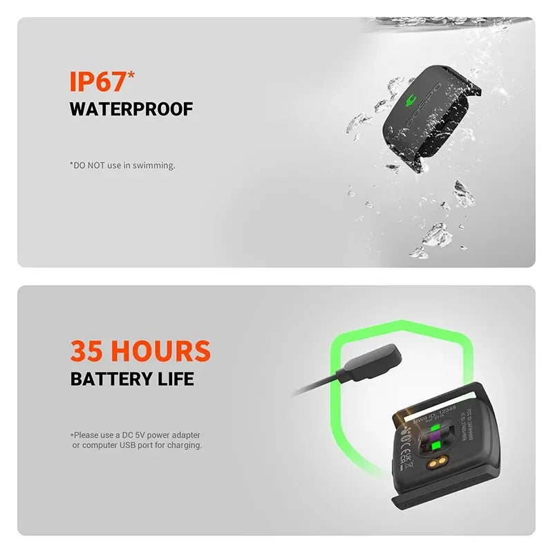 COOSPO HW9 Armband Heart Rate Monitor – BLE5.0 & ANT+ Compatible for Fitness & Cycling