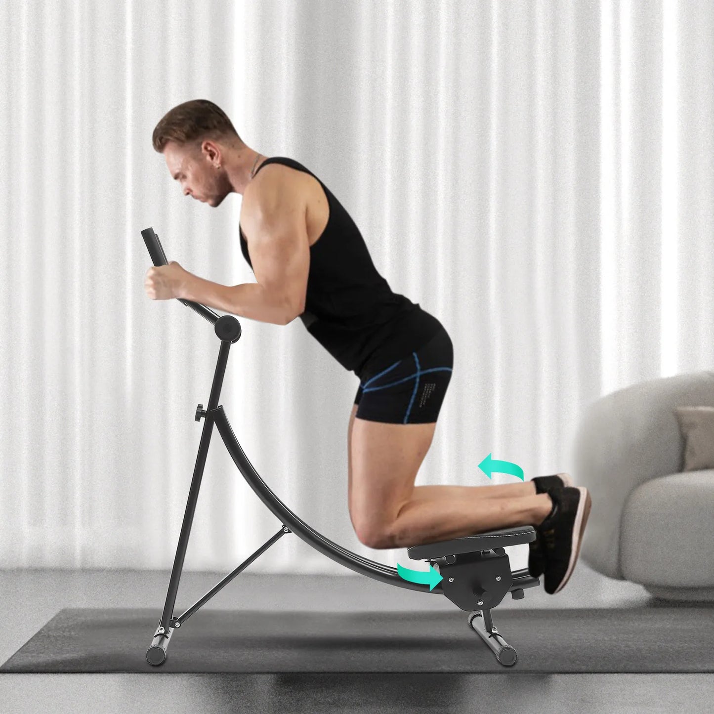 Coaster Ab Machine – Abdominal Crunch Trainer for Home Gym Core Workouts
