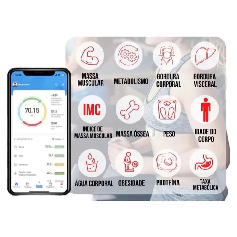 Smart Bluetooth Body Fat Scale – Ultra-Precise Electronic Weight & Body Management