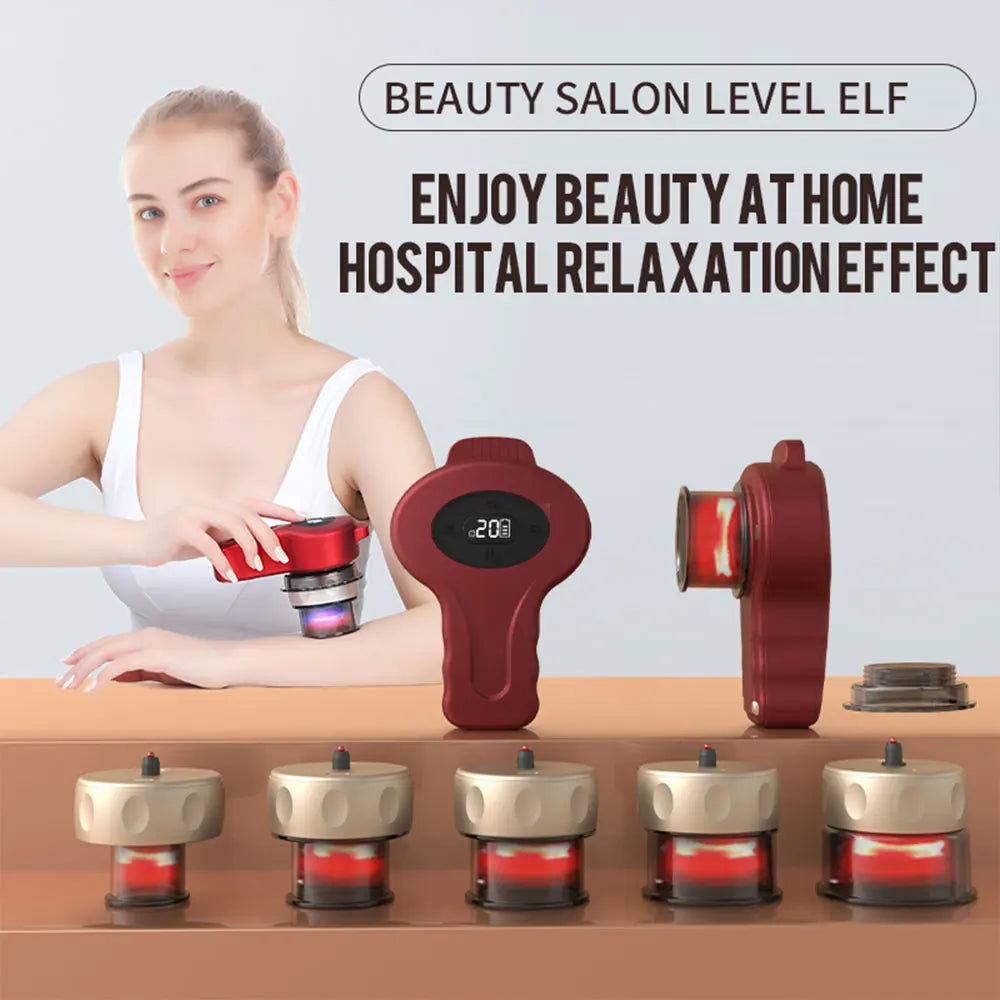 Electric Cupping Therapy Device – Negative Pressure Scraping & Massage for Back, Neck & Shoulders