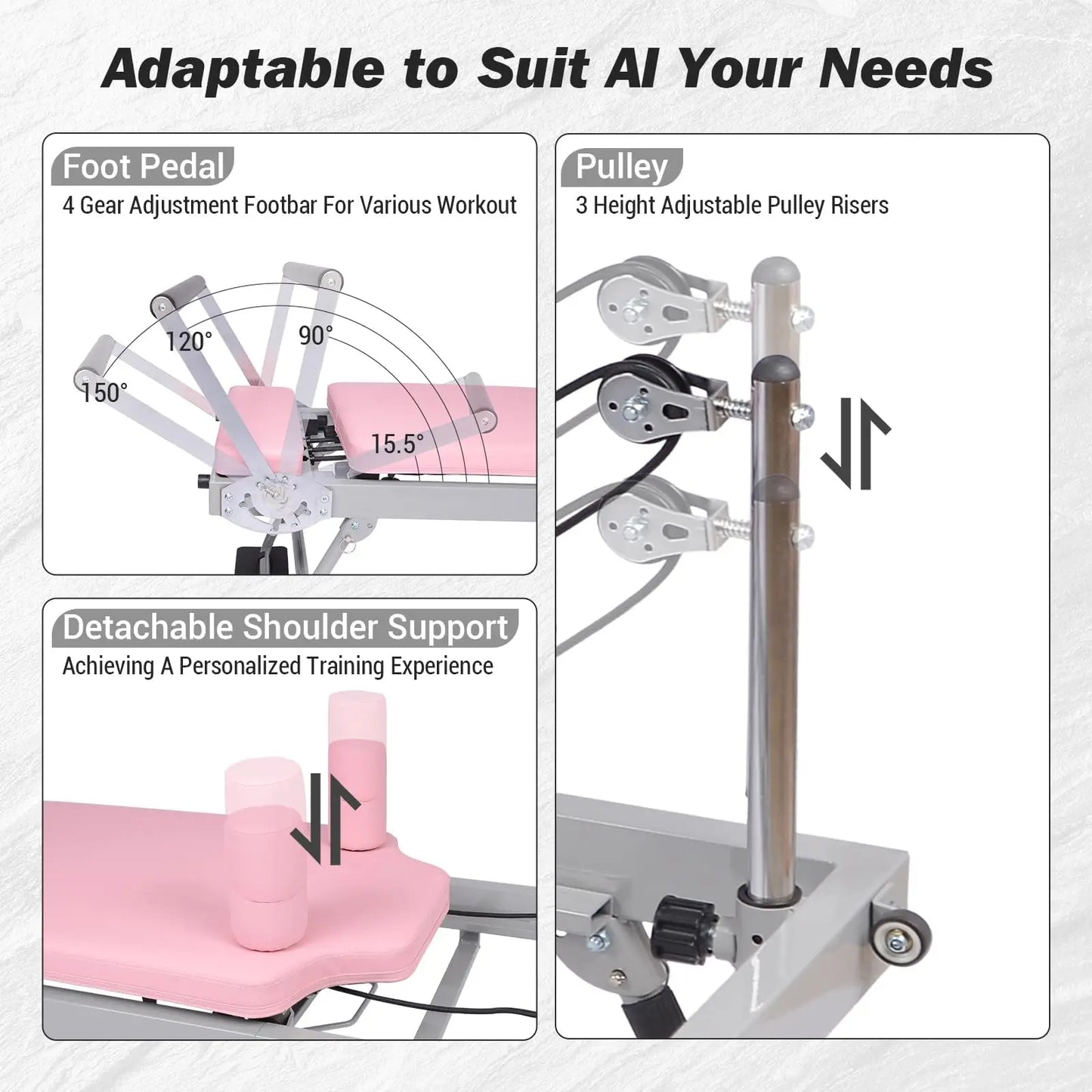 Foldable Pilates Reformer Machine – Home & Gym Equipment for Beginners & Advanced (Up to 250 lbs)