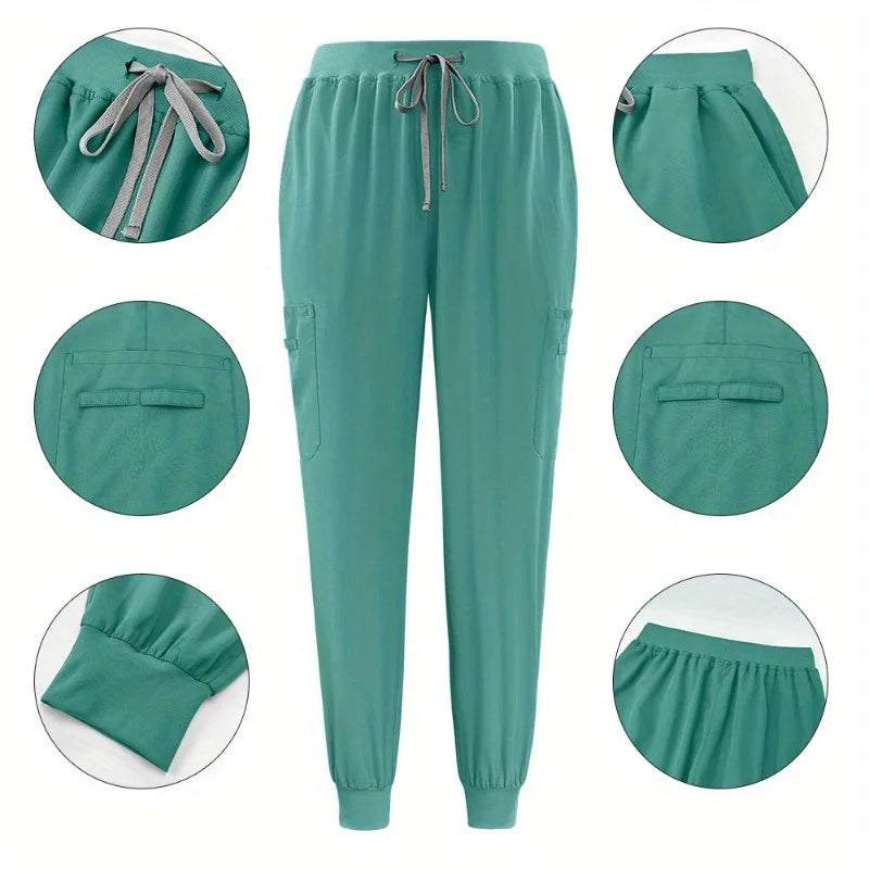 V-Neck Medical Scrub Set – Jogger-Style Uniform for Nurses, Doctors, Pet Clinics & Beauty Salons