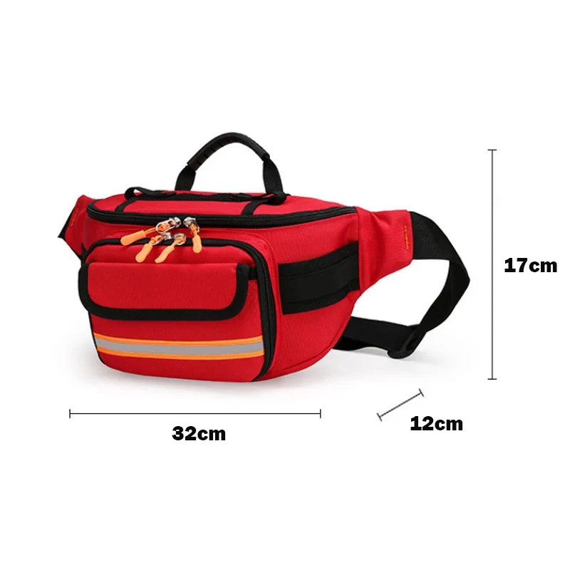 Outdoor First Aid Waist Bag – Empty Medical Organizer for Travel, Camping & Emergency Survival