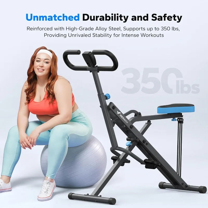 MERACH R07 2-in-1 Squat & Rowing Machine – Foldable Glute Trainer & Easy-Setup Exercise Equipment