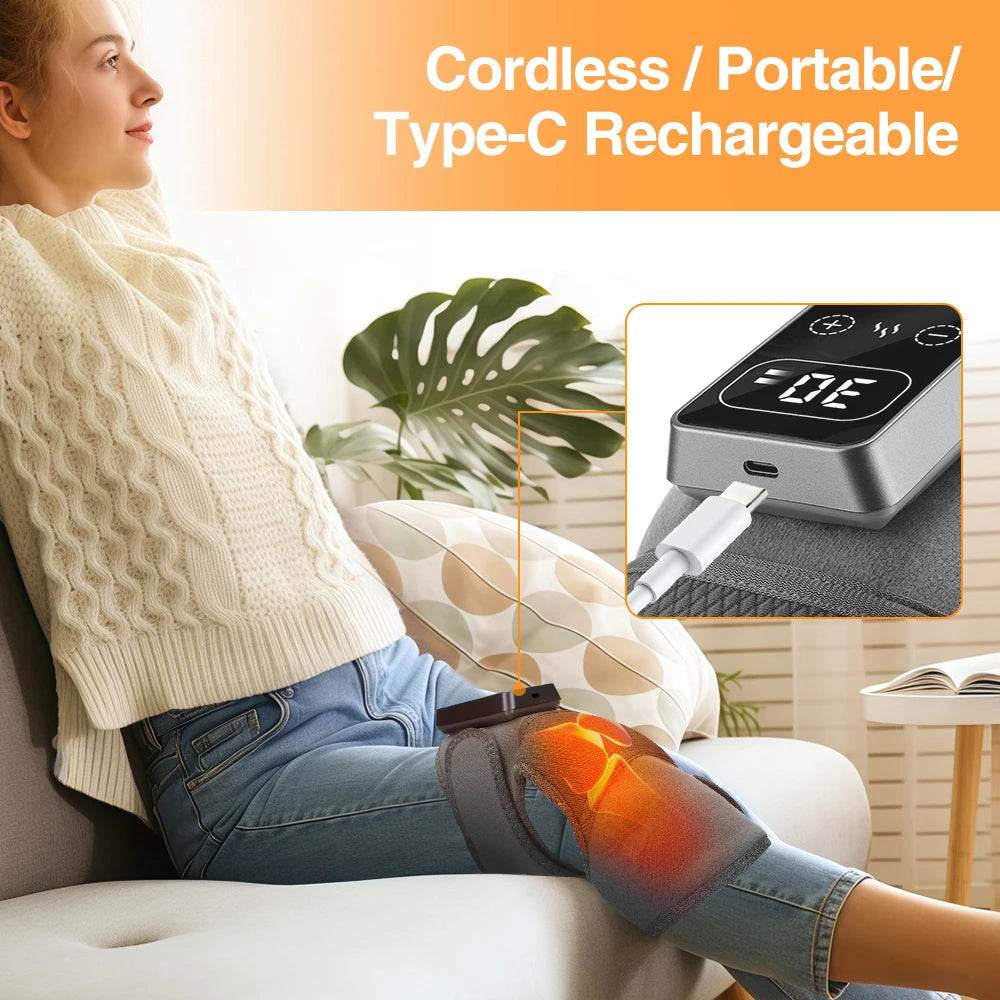3-in-1 Electric Shoulder Heating Pad with 3-Speed Vibration – Thermal Muscle Relaxation Massager for Shoulder & Neck Care