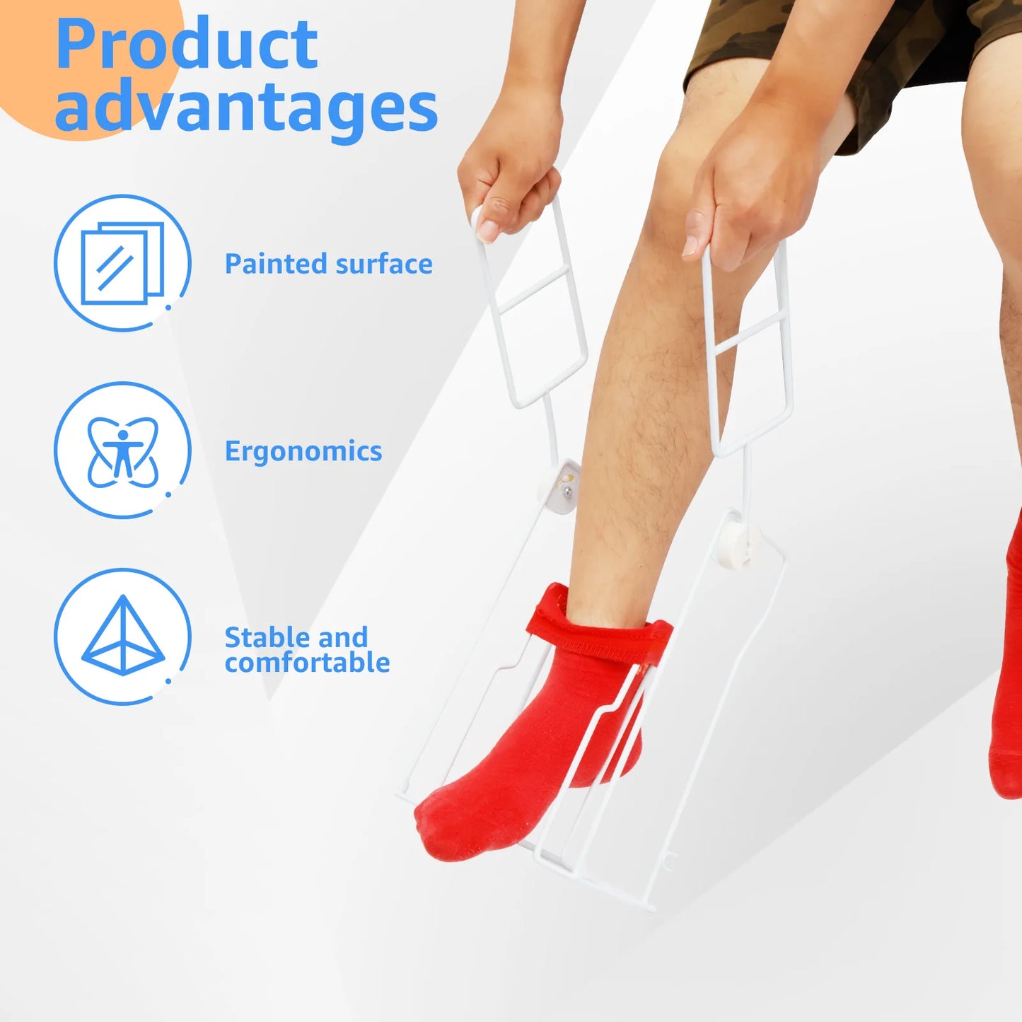 Flexible Sock Aid Slider – No-Bend Sock Helper Tool for Easy Sock Wearing, Men & Women Elderly Care