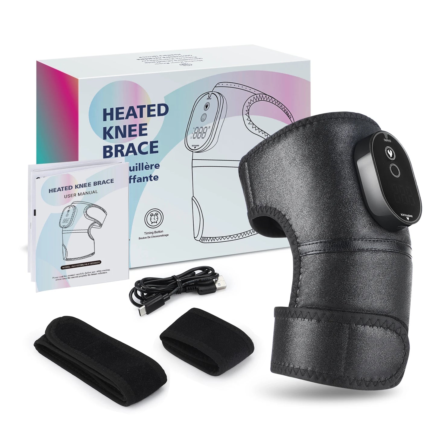 3-in-1 Cordless Physiotherapy Kneepad with Heating – Muscle & Joint Relief Wrap for Shoulder, Elbow & Knee Support