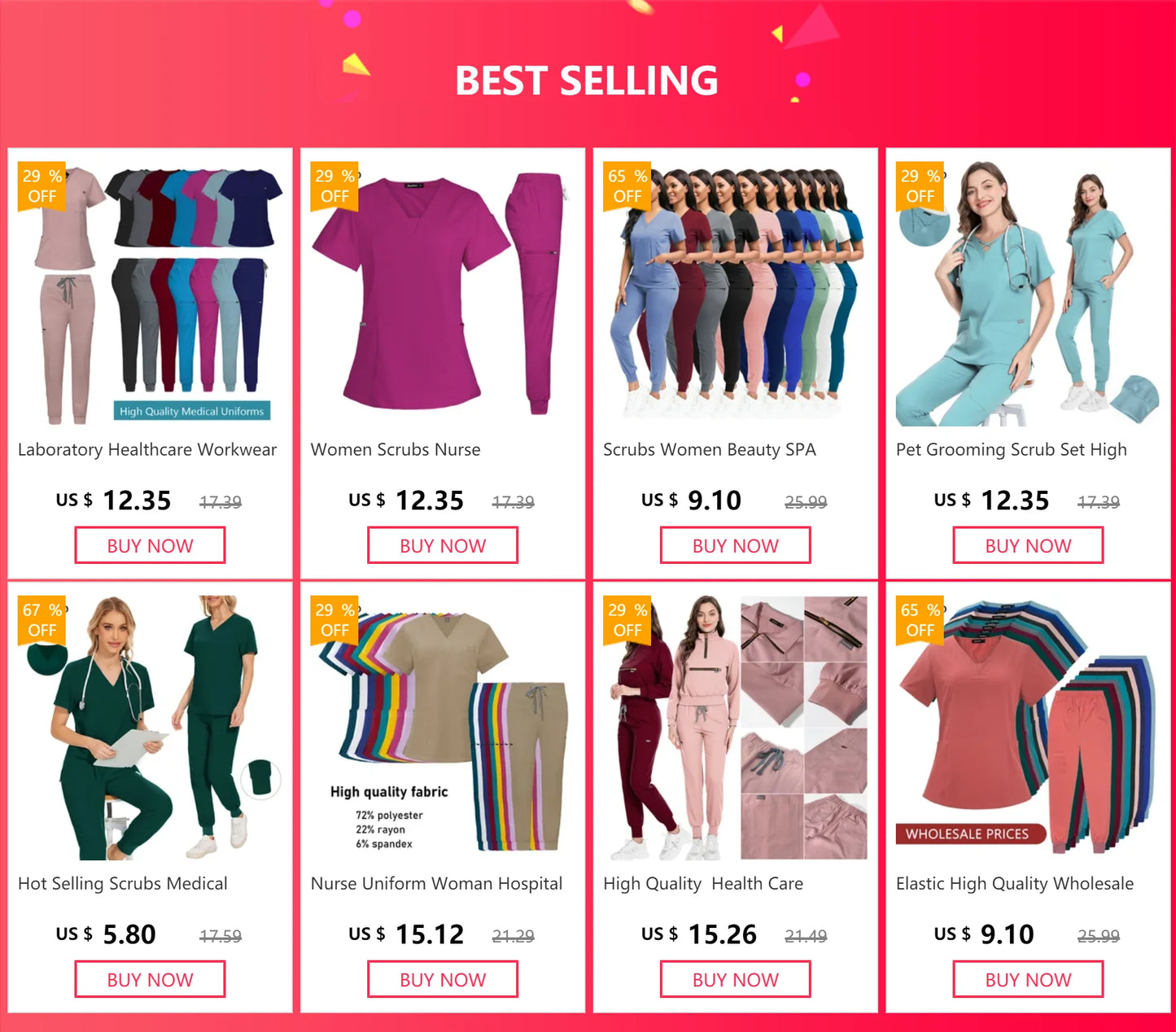 Wholesale Women’s Pediatric Nursing Scrub & Surgical Gown Set