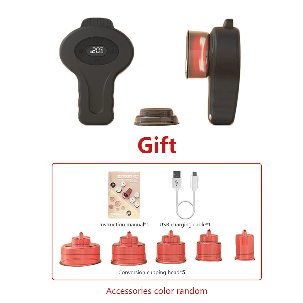 Electric Cupping Therapy Device – Negative Pressure Scraping & Massage for Back, Neck & Shoulders