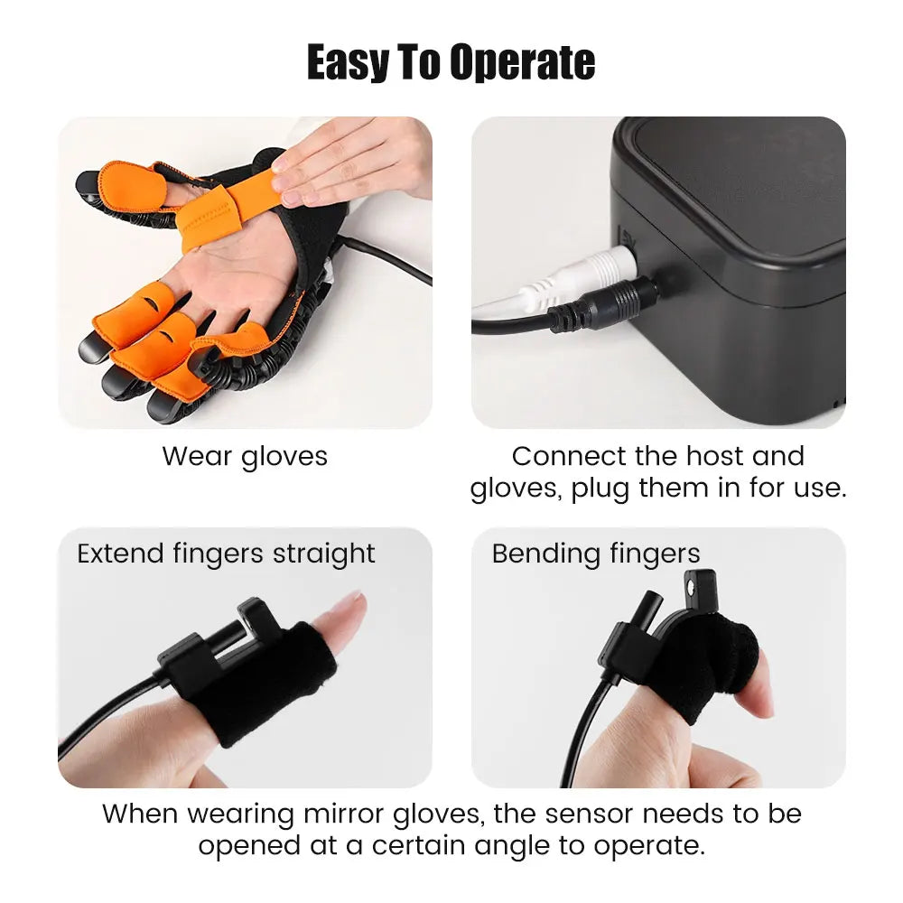 Intelligent Massage Gloves Stroke Hemiplegia Rehabilitation Hand Function Robot Gloves Rehabilitation Training Glove Finger Care