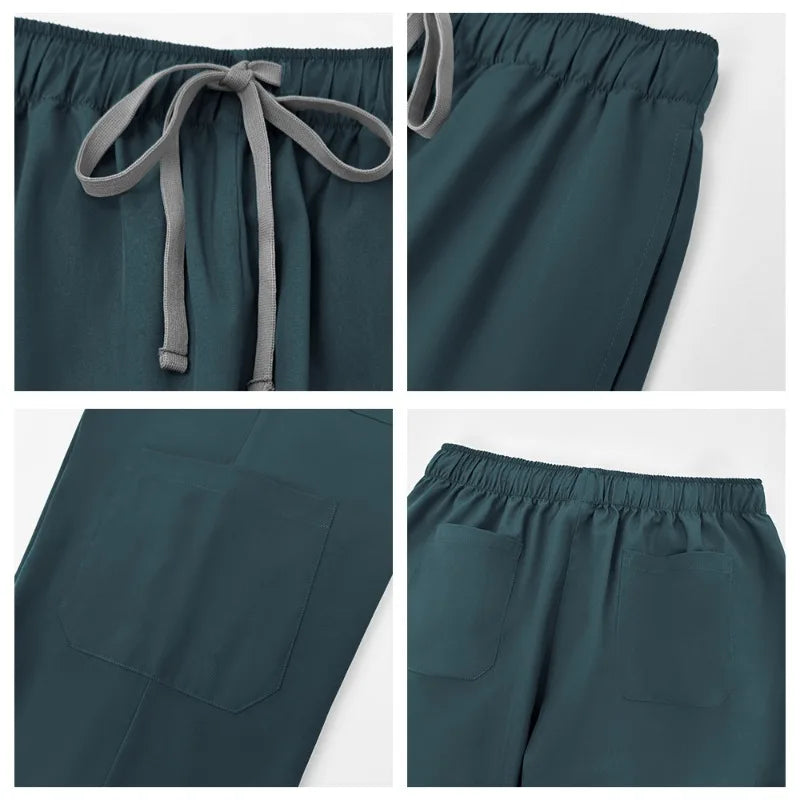Quick-Dry Elastic Plus-Size Lab Uniform Set for Men & Women