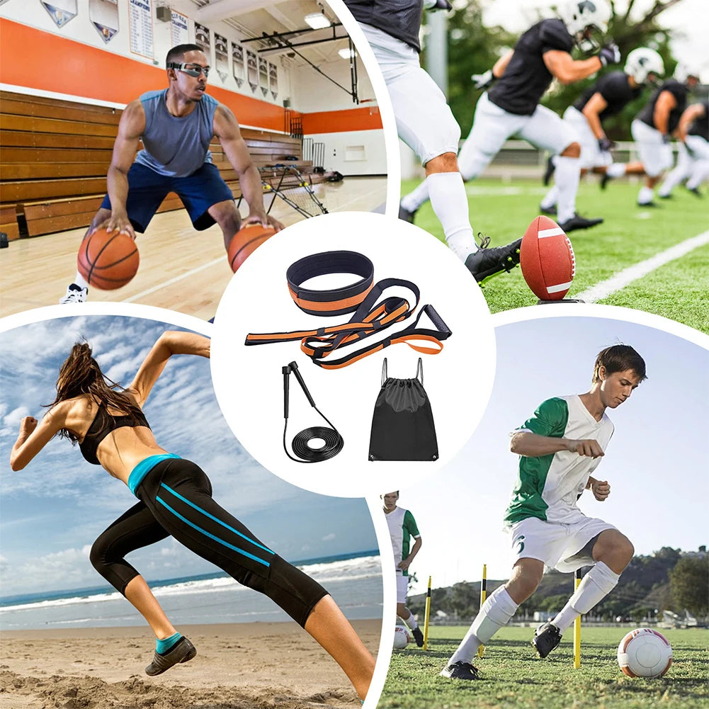Overload Running Resistance Harness with Jump Rope – Speed & Agility Training for Sprint, Football & Basketball