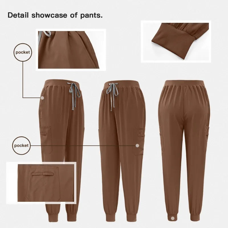 V-Neck Medical Scrub Set – Jogger-Style Uniform for Nurses, Doctors, Pet Clinics & Beauty Salons