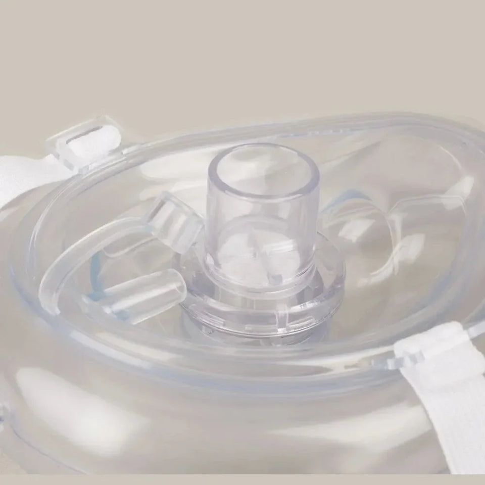 Reusable CPR Breathing Mask – Professional Emergency Resuscitation Mask with One-Way Valve for Rescue Personnel