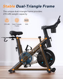 MERACH B2 Magnetic Exercise Bike – Low Noise Indoor Cycling with Fitness App & Brake Pad